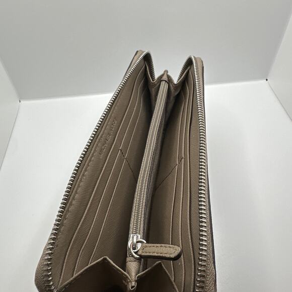 MICHAEL KORS Taupe Zip Around Wallet - Picture 8 of 10